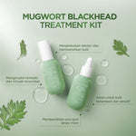 ACNAWAY Mugwort Blackhead Treatment Kit - Mugwort Pore Serum + Mugwort Blackhead Mask Serum Pori & Mask Treatment Komedo Membandel untuk Komedo & Pori Tersumbat