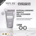 NPURE Cleanser Gel Noni Mini 50ML / Cleanse Me Softly / Gentle Skin Cleanser / Pembersih Wajah Hypoallergenic / Sensitive Approved / Eczema / Semua Jenis Kulit / ph Balance / Travel Size