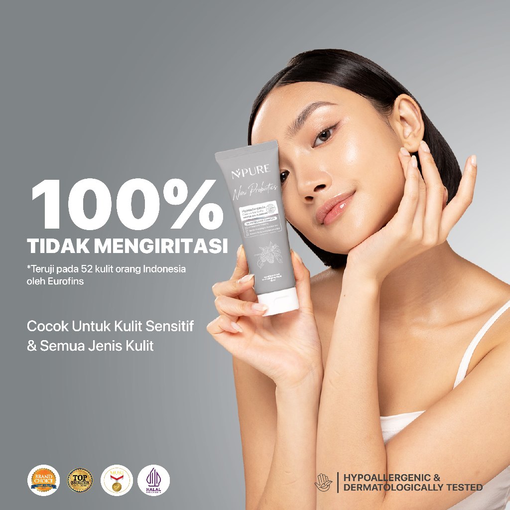 GENTLE CLEANSER NONI - NPURE Cleanser Gel Noni 100ml / Sabun Muka Kulit Sensitif / Gentle Skin Cleanser / Pembersih Wajah Hypoallergenic / Eksim / Eczema / Semua Jenis Kulit
