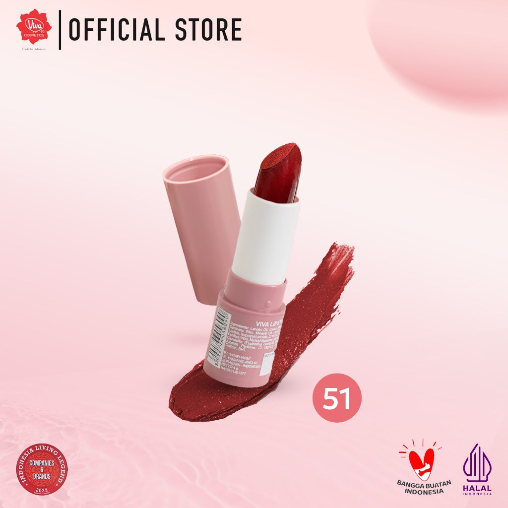 Viva Lipstick with Squalane & Mineral Oil  (No. 51 - 53)