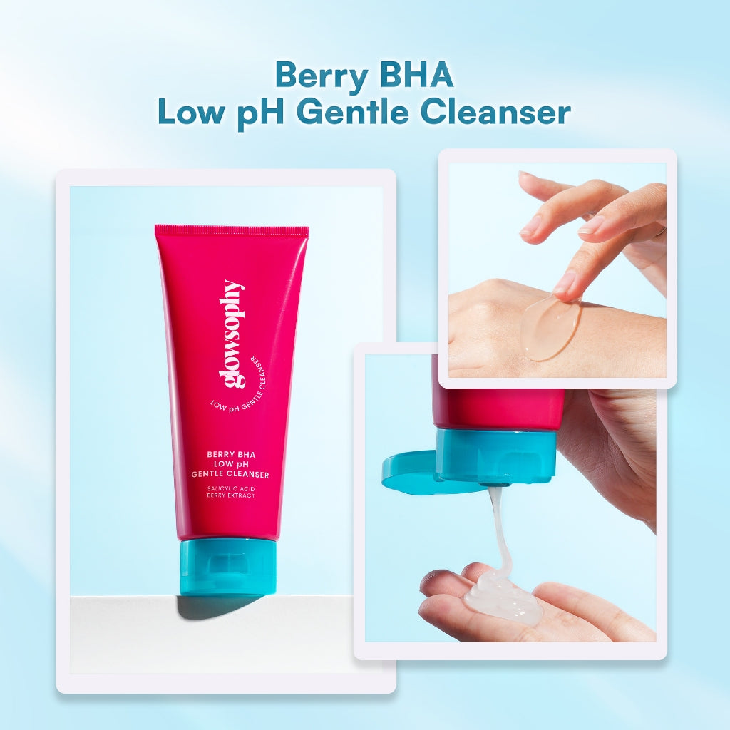 Glowsophy Berry BHA Low pH Gentle Cleanser sabun cuci muka facial wash Acne Prone Skin Friendly Facial Wash Acnes Face Wash