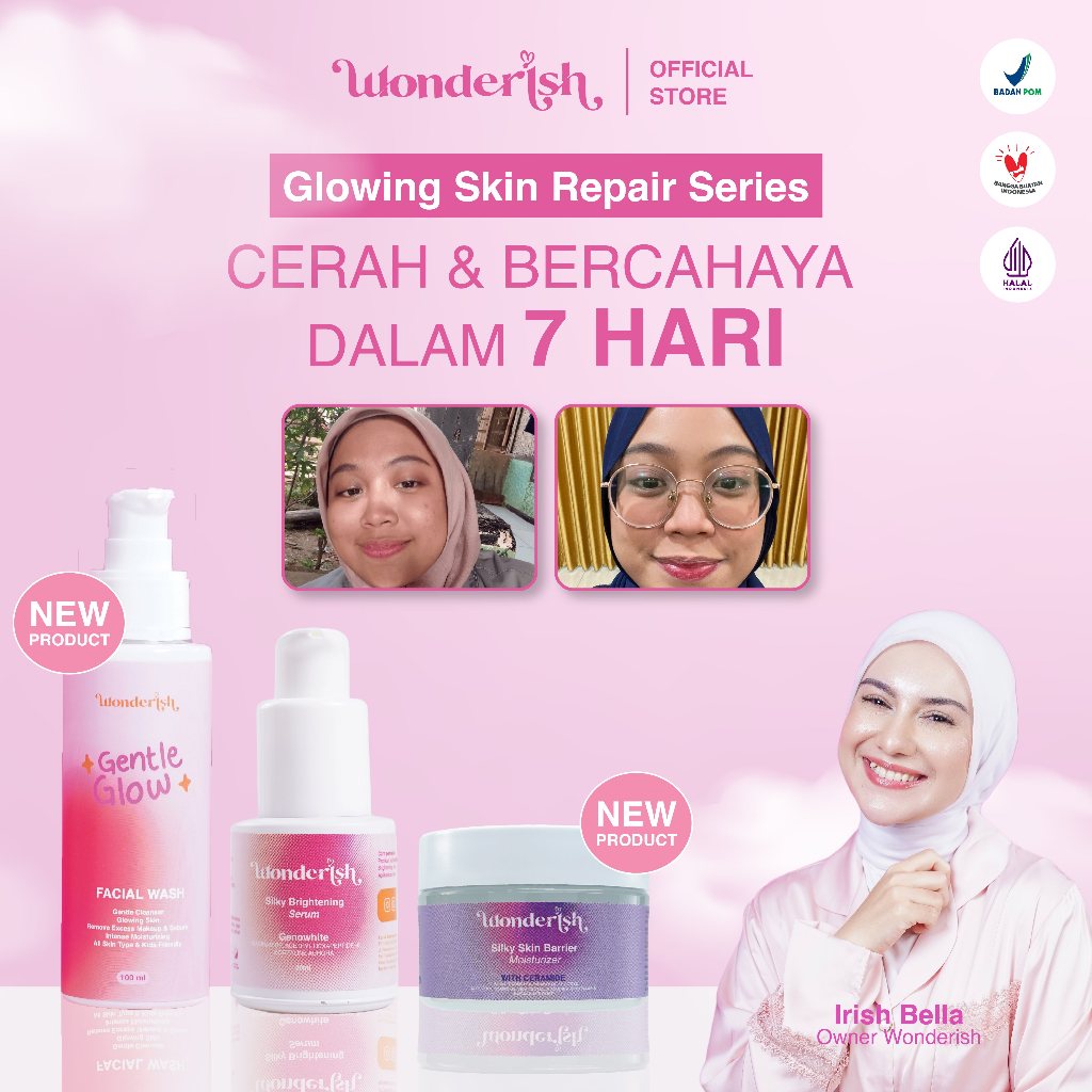 3in1 Brightening Repair Series ( Moisturizer Skin Barier + Facial Wash + Brightening Serum)