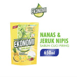Ekonomi Sabun Cuci Piring Nanas & Jeruk Nipis Anti Bau Refill 650 ml