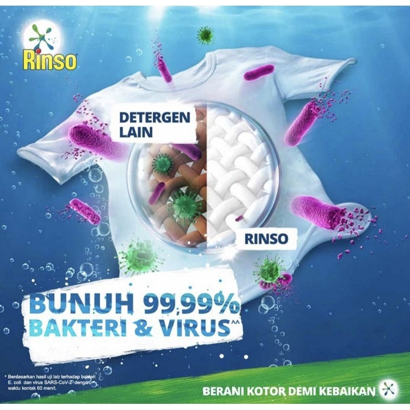 Rinso Anti Noda Molto Deterjen Bubuk + Pelembut Pakaian Rose Fresh Refill 380 g