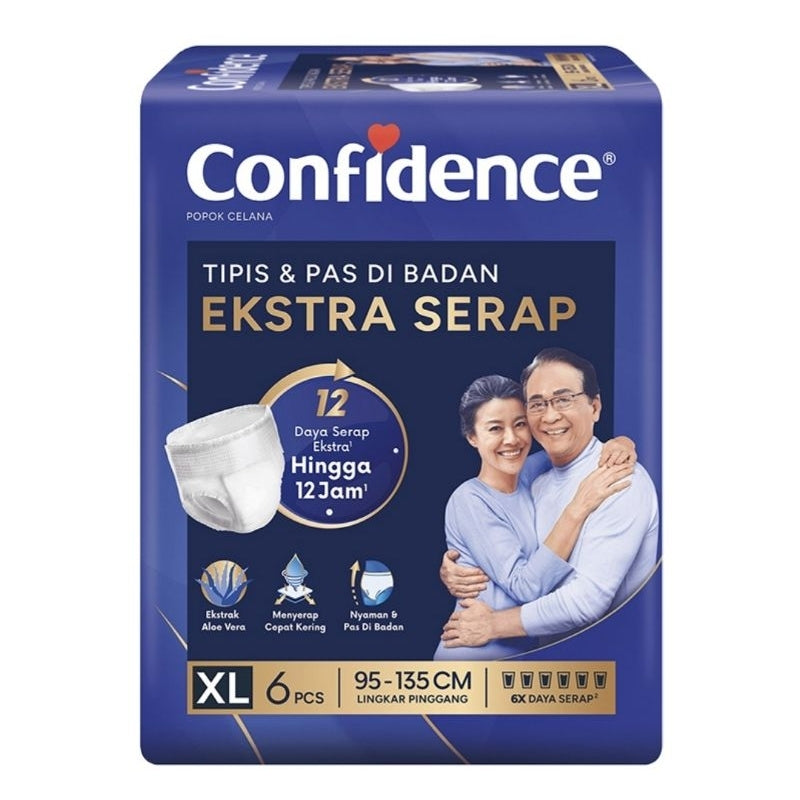 Confidence Popok Celana Dewasa Ekstra Serap M10/L8/XL6 pcs