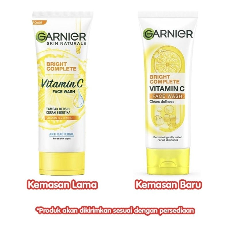 Garnier Bright Complete Pembersih Wajah Vitamin C 100