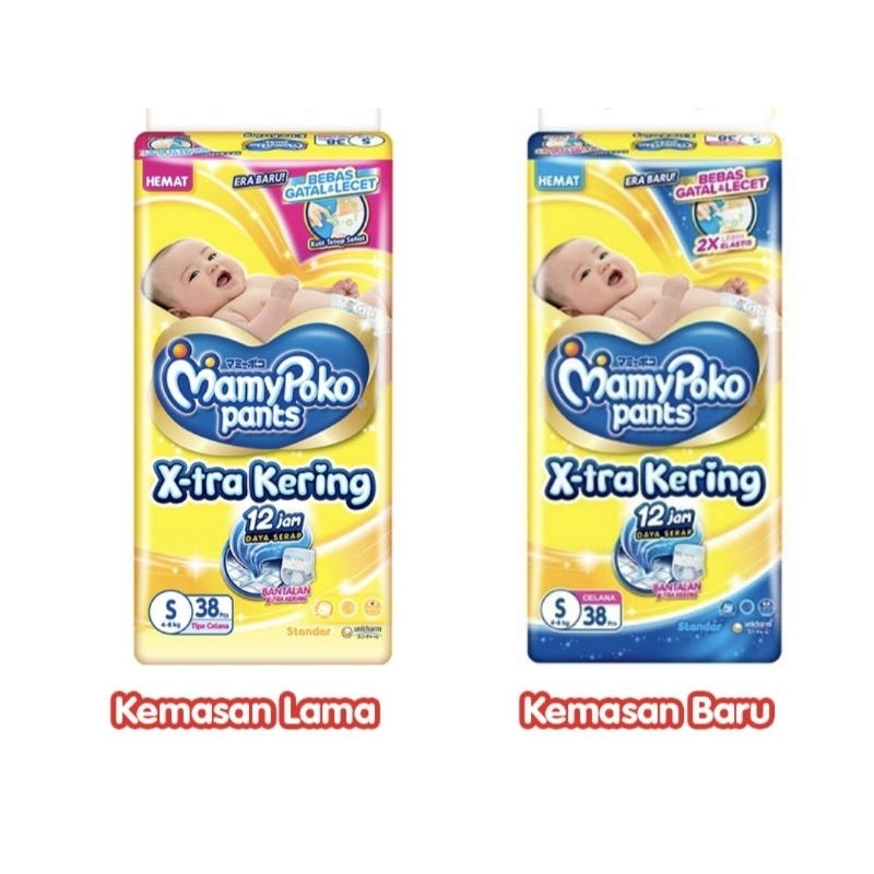 Mamy Poko X-tra Kering Popok Celana Bayi S 38 pcs