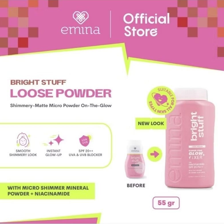 Emina Bright Stuff Bedak Tabur Wajah 55 g
