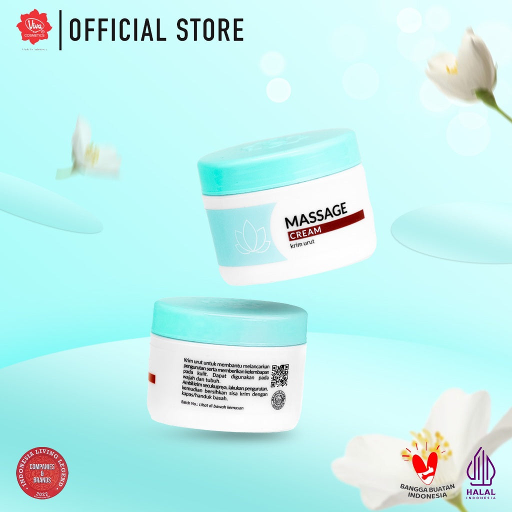 Viva Massage Cream (tersedia dalam 3 varian: 30 gr, 200 gr dan 550 gr)