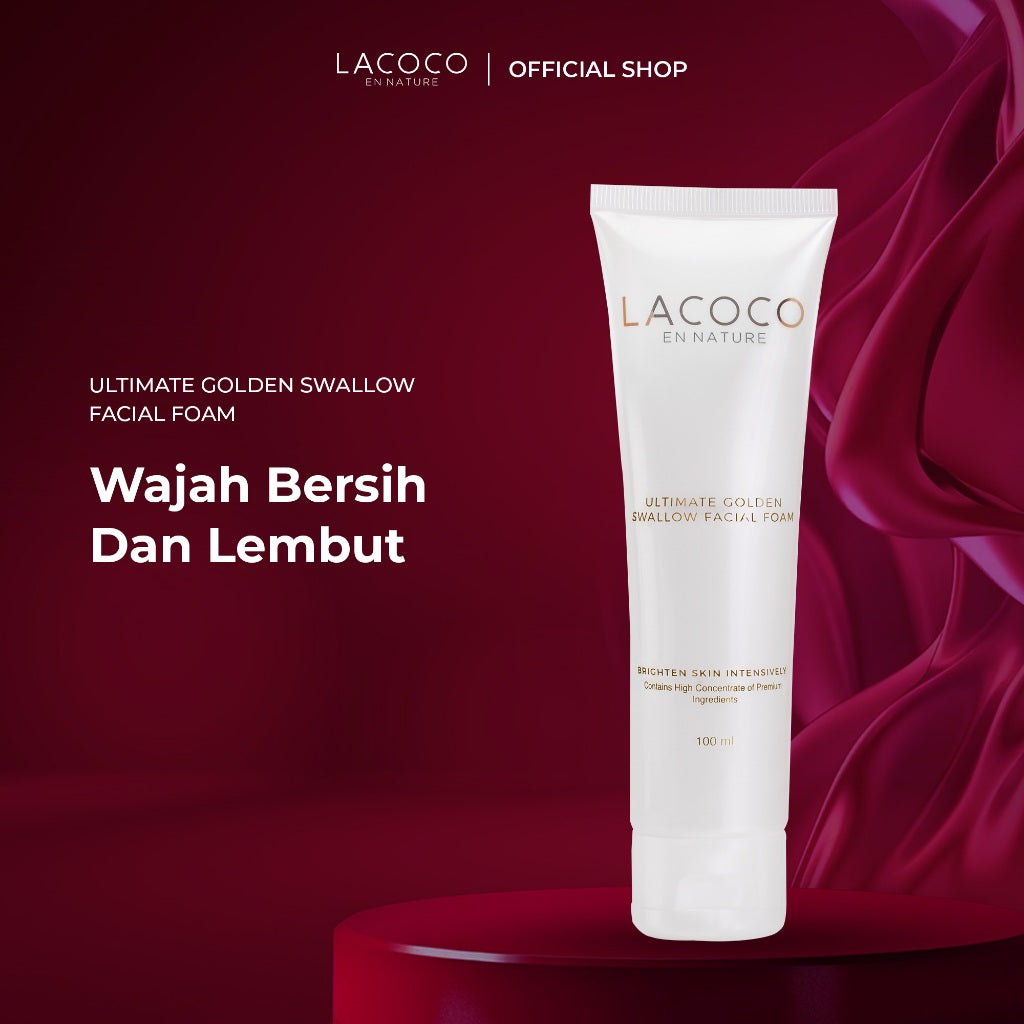 [CREATOR] Lacoco Ultimate Golden Swallow Facial Foam 100ml - Facial Wash Pembersih Wajah Tanpa Rasa Kering
