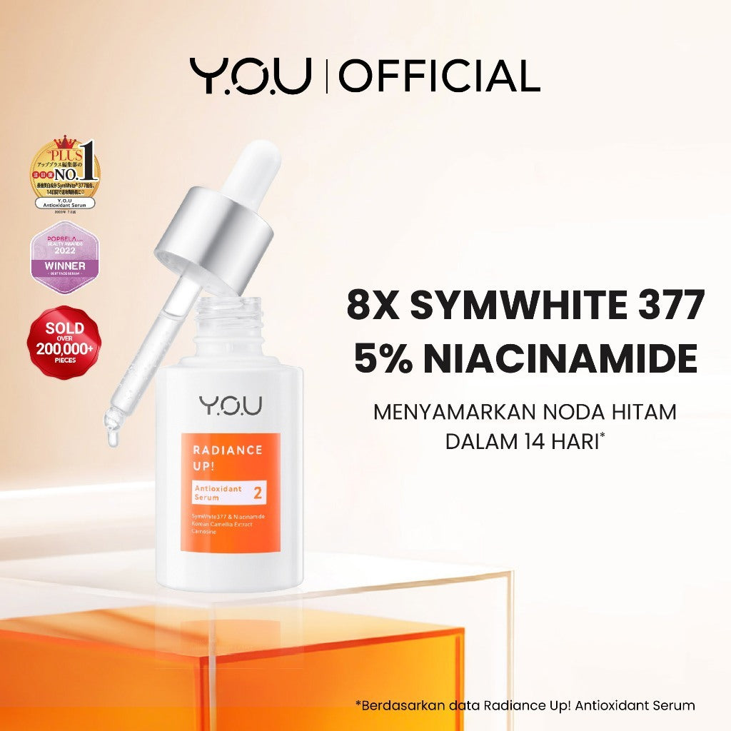 Y.O.U Radiance UP! Spotless Brightening Serum | 377 SymWhite Niacinamide Vit C Ceramide Serum Dark Spot Bekas Jerawat