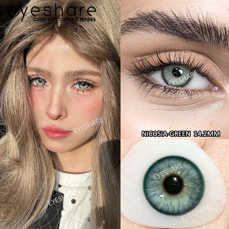 Eyeshare Brown Softlens Nicosia Brown Big Eyes 1Pasang Lensa Kontak Soft Softlen