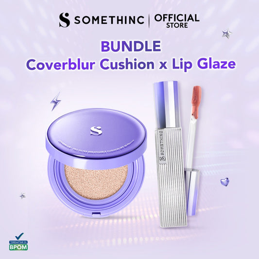 SOMETHINC [2 PCS] CoverBlur Pro Filter Breathable Cushion SPF 40 PA++++ x Forever Stay Comfort Lip Glaze