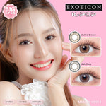 Exoticon Softlens K-POP Series Ochre Brown | Ash Grey | Soflens Korea | Soflens Big Eyes