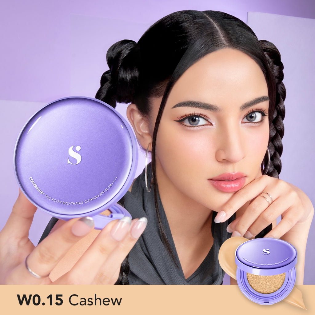 [BUNDLE HEMAT] SOMETHINC Coverblur Pro Filter Breathable Cushion SPF 40 PA++++ x Ceraplump Tinted Lip Balm SPF25 PA++++