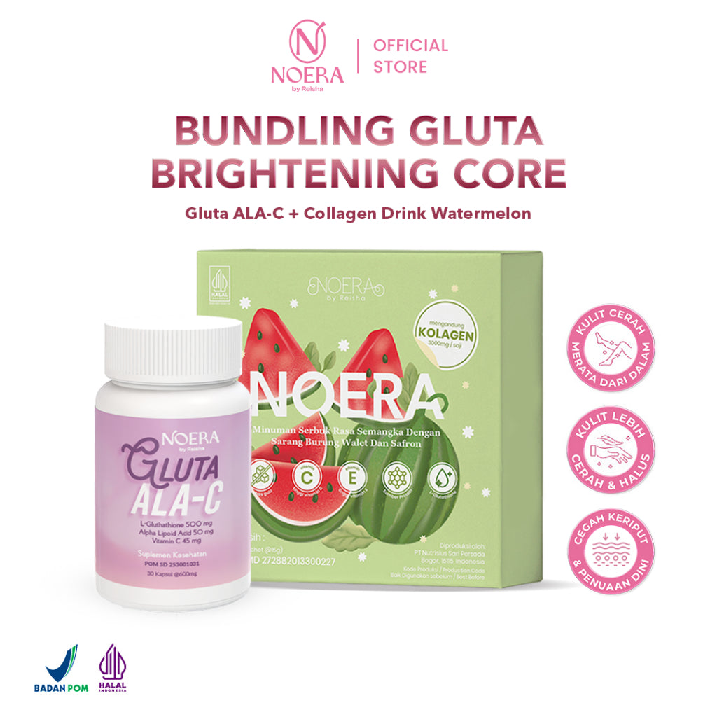 Noera Bundling Glutha Brightening Core | Gluta ALA-C & Collagen Drink Improved Formula