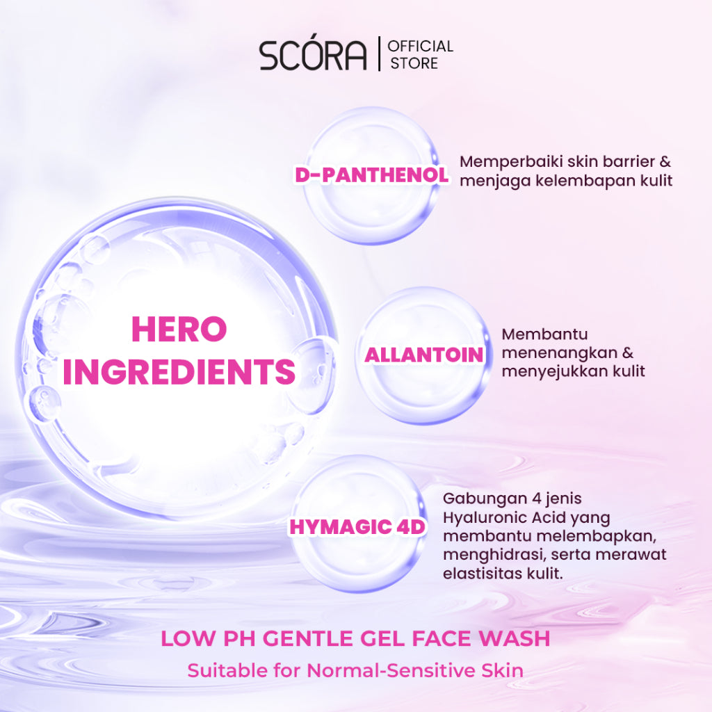 IRIT BEBAS KERING SCORA D-Panthenol Gentle Low pH Cleanser Sabun Cuci Muka Sensitive Skin Friendly [TwinPack 2 Pcs]