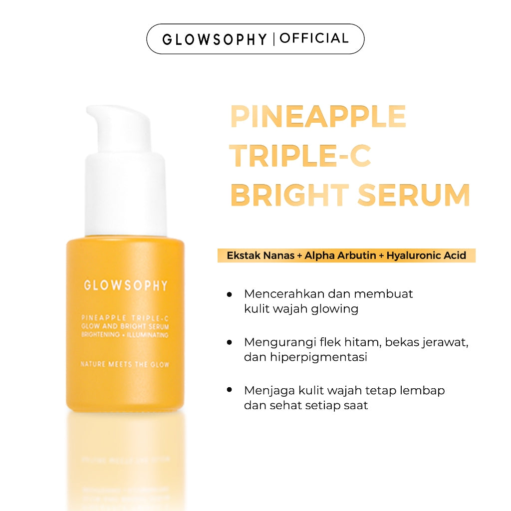 Glowsophy Bundle 6in1 Day & Night Series Cushion + Sunscreen + Gentle Cleanser + Moisturizer + Pineapple Serum