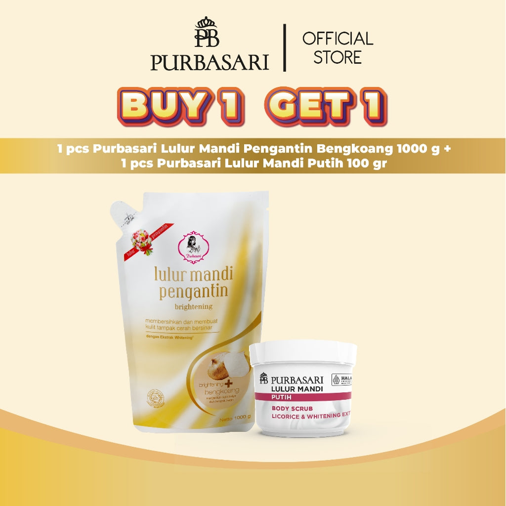 [DAPAT 2] Purbasari Lulur Pengantin 1kg / Lulur Purbasari Whitening + Lulur Mandi 100gr