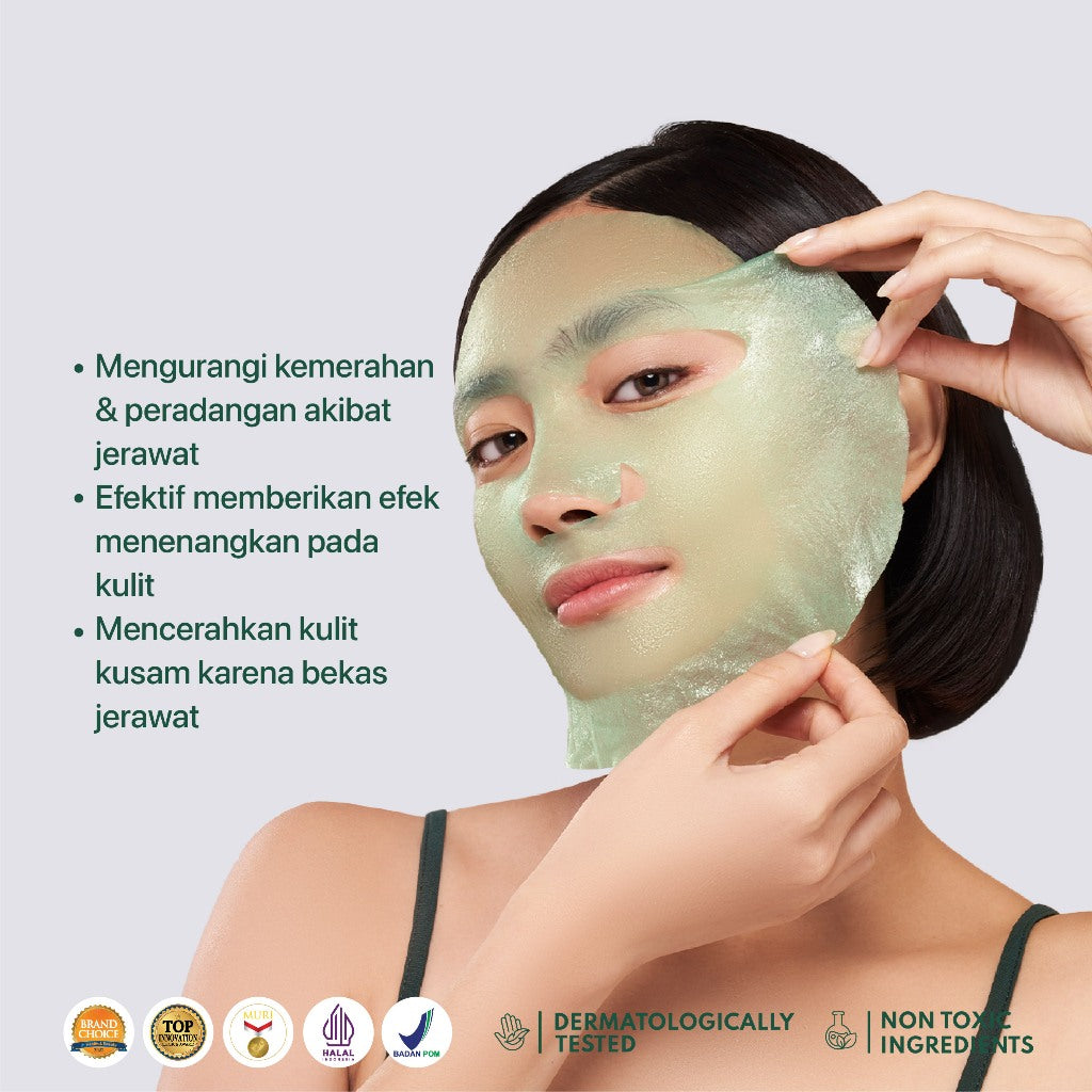 NPURE Sheet Mask Cica / Anti Acne Sheet Mask / Masker Wajah Anti Jerawat