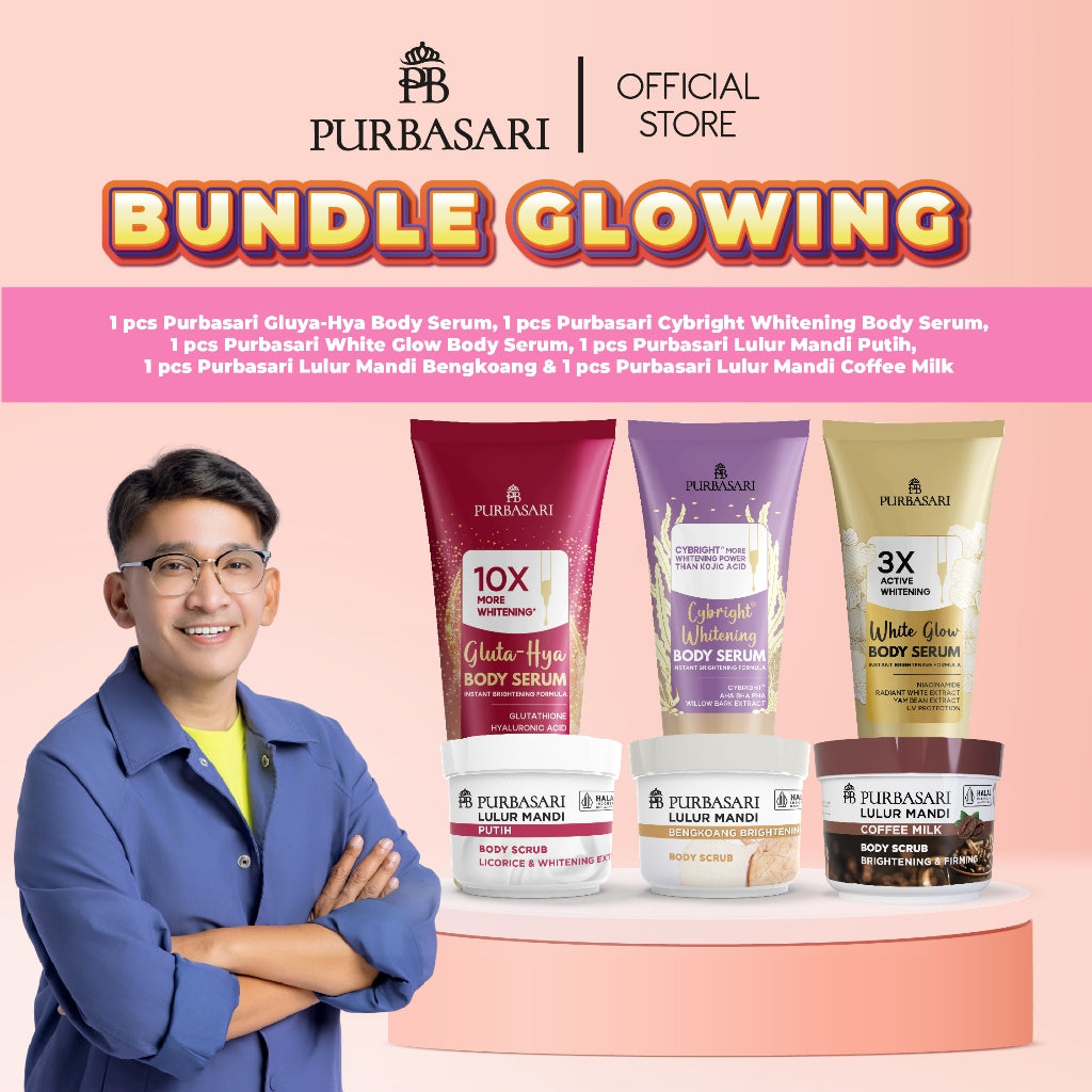 [DAPAT 2] Purbasari Body Serum Series / Body Serum Purbasari Whitening 180 gr + Lulur Mandi 100 gr