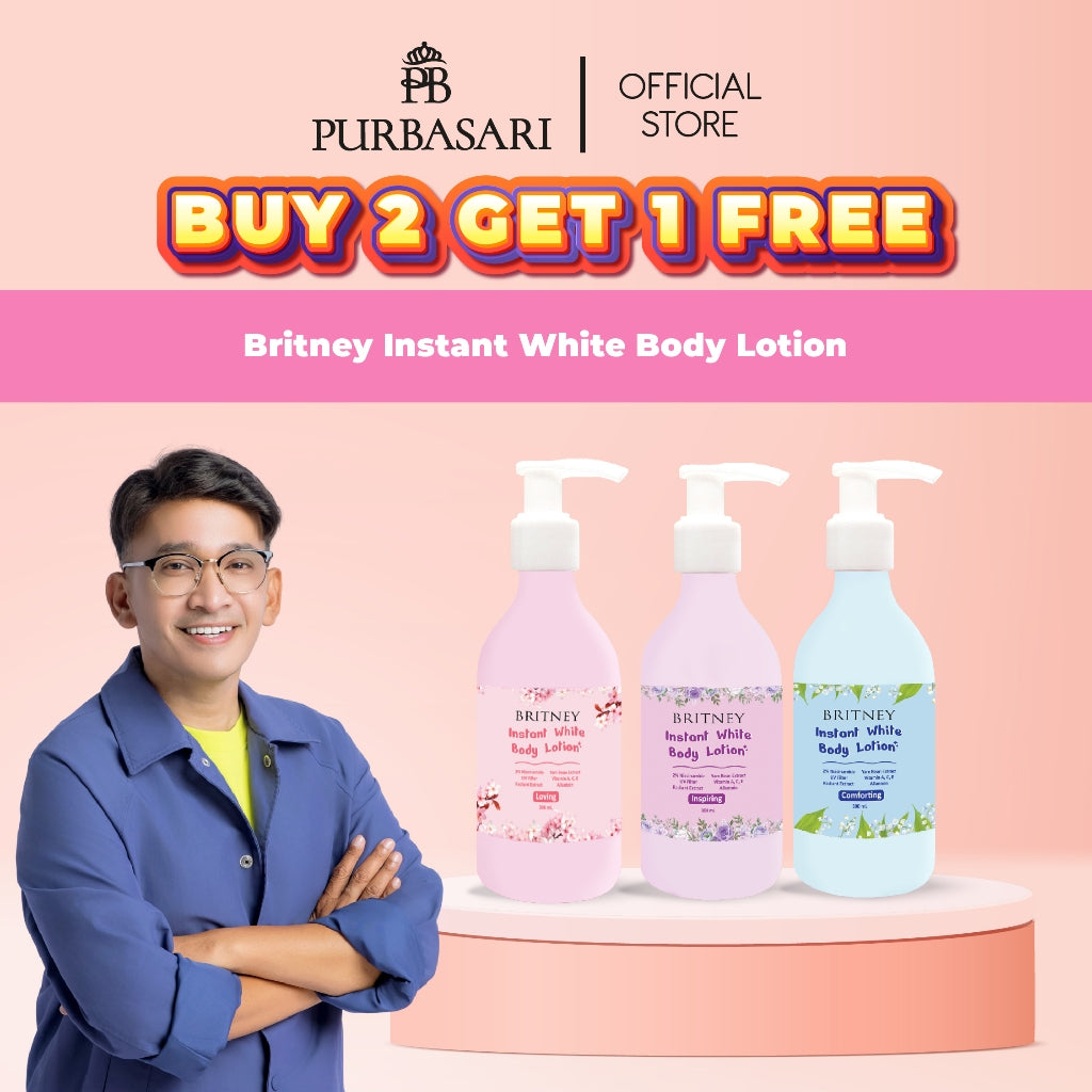 RUBEN ONSU X Purbasari Britney Body Lotion mix varian Extract Mencerahkan Niacinamide Vitamin Wangi