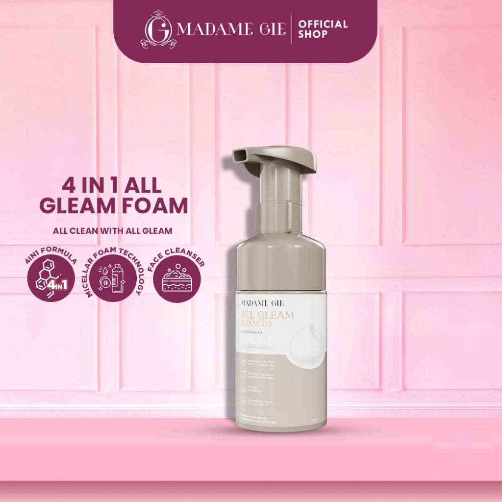 Madame Gie 4 in 1 All Gleam Foam - Facial Wash MakeUp Remover