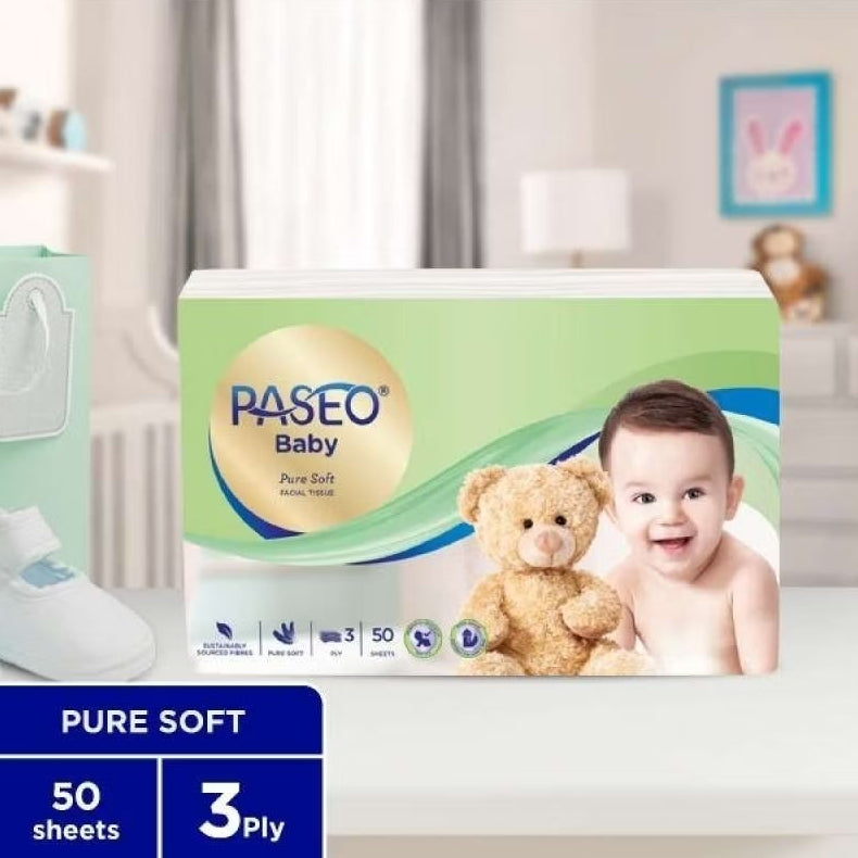 Paseo Baby Tisu Wajah Bayi Pure Soft 130 s