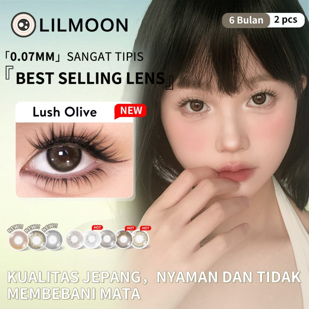 [Fuji Favorite] Lilmoon Softlens Kualitas Jepang softlens -0.50 natural contact softlens/softlens warna/Lensa kontak/Japan lens/Lensa minus/softlens brown/Grey