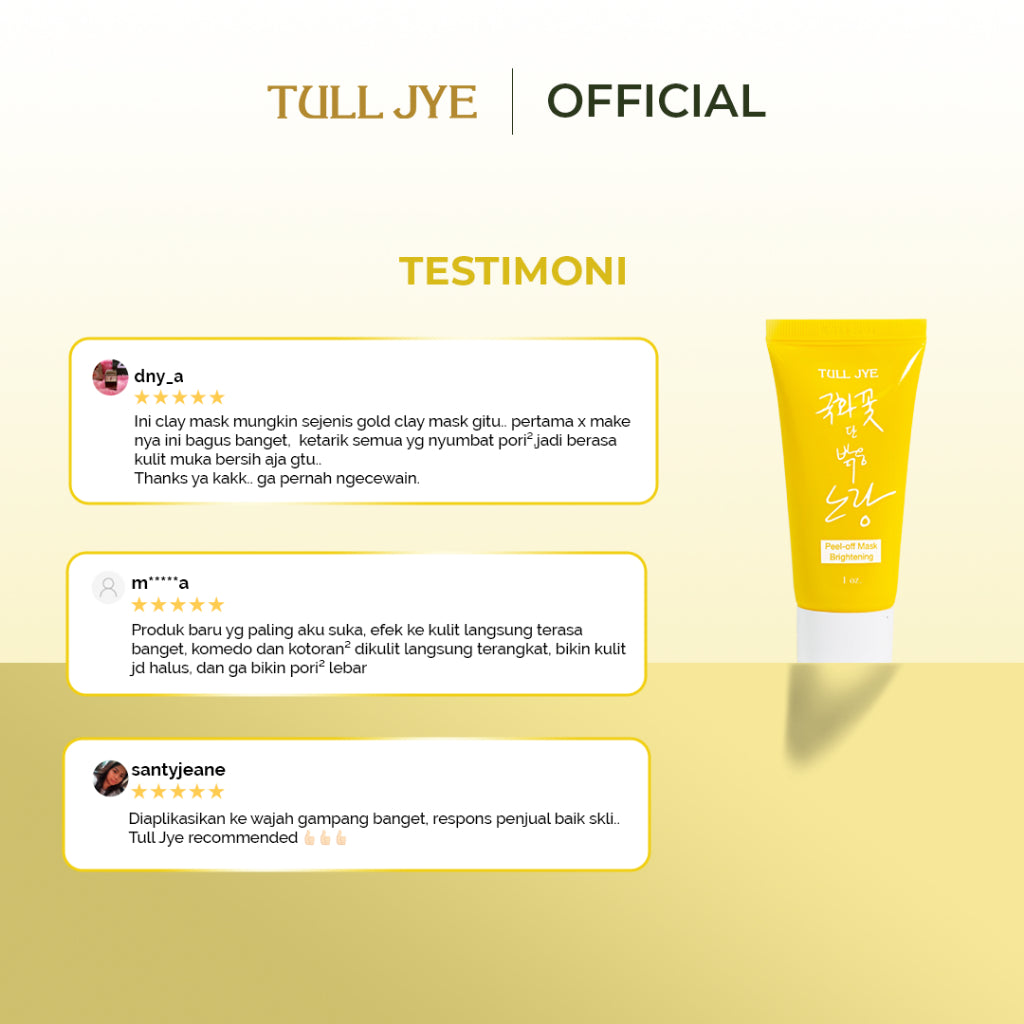 Tull Jye Peel Off Mask (Yellow=Brightening) (28,35Gr)