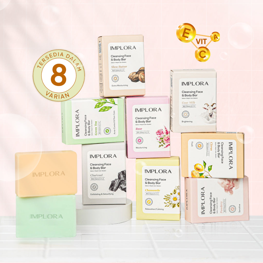 Implora Cleansing Face & Body Bar Soap | Body, Face & Hand Cleanser