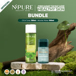 SOOTHING SKIN SET -  - NPURE Cica Acne Toner 150Ml + NPURE Power Clear Micellar Water 300Ml & 100Ml / Set Skincare / Acne Toner / Micellar Water / Hydrating Toner
