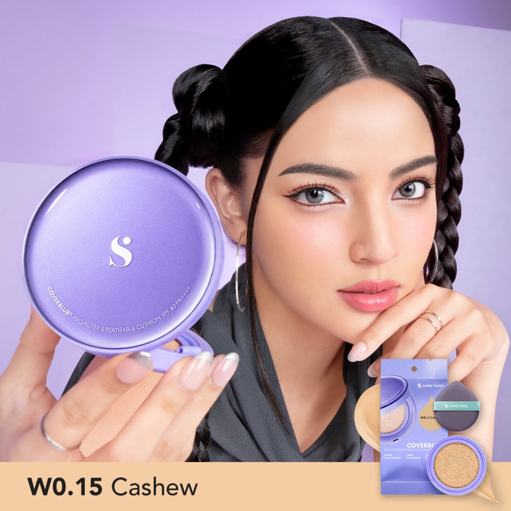 SOMETHINC [2 PCS] Bundle FULL SIZE + REFILL CoverBlur Pro Filter Breathable Cushion SPF 40 PA++++