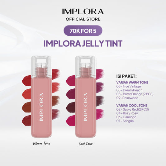 [70K FOR 5 pcs] Implora Jelly Tint Liptint Gloss Lasting