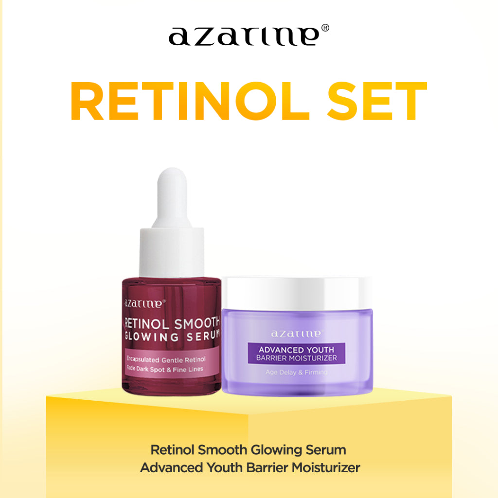 Azarine 2 Pcs Paket Barrier Moisturizer Series with Serum Anti Acne Pelembab Wajah Instant Moist Mencerahkan Kulit Kusam Berjerawat Sensitif 30g