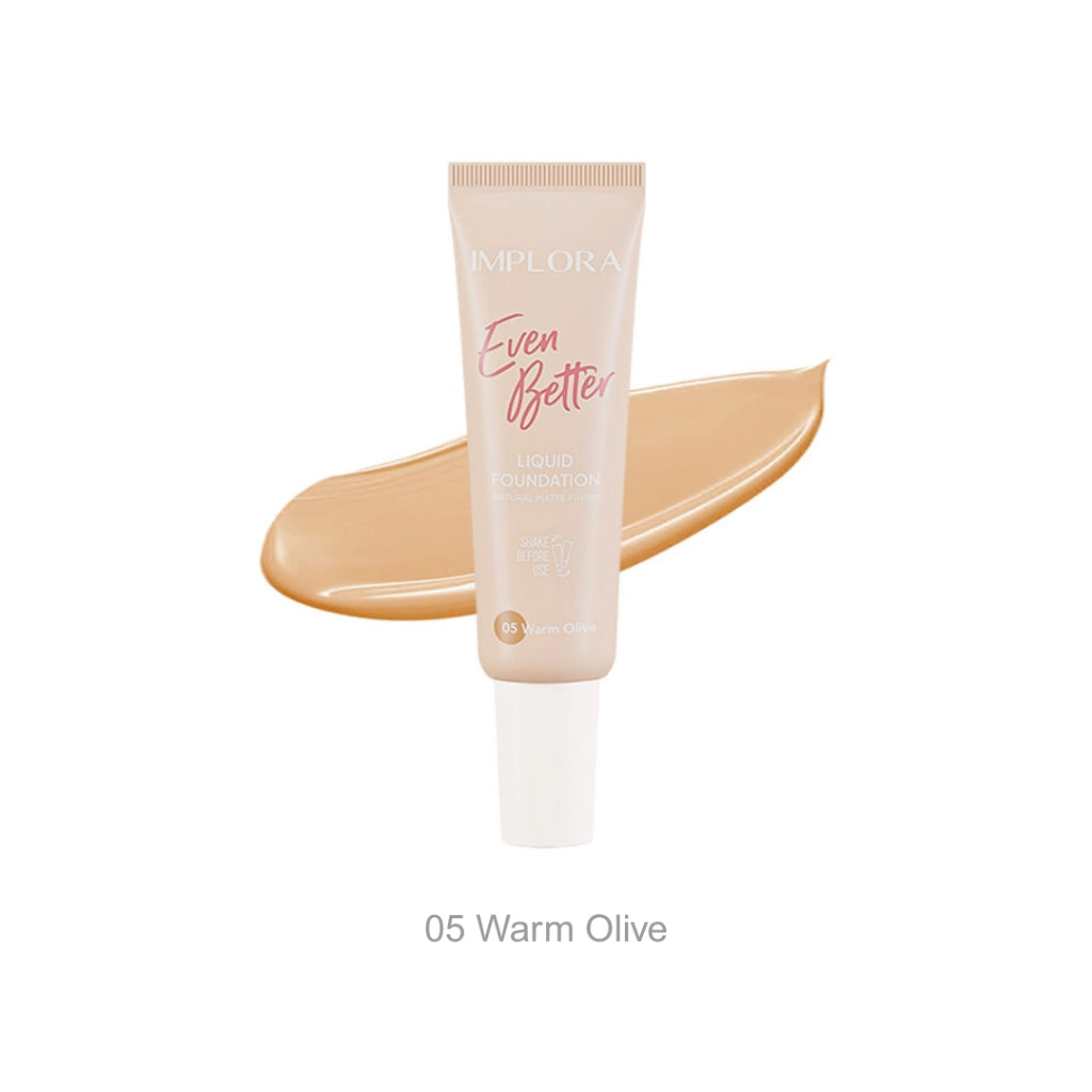 Implora Even Better Liquid Foundation | Natural Cover | Lightening Wajah | Concealer Dark Spot