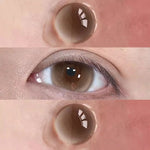 softlens minus: (0~-6.00) lensa kontak coklat muda super natural Yearly Use 14.2mm contact lenses