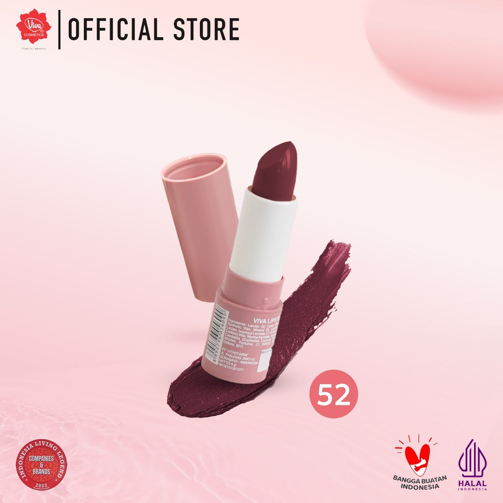 Viva Lipstick with Squalane & Mineral Oil  (No. 51 - 53)