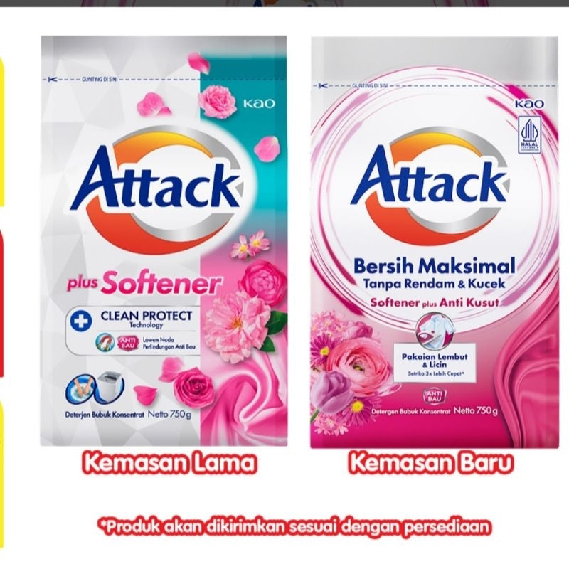 MN89 SABUN DETERGEN ATTACK SOFTENER 750GR