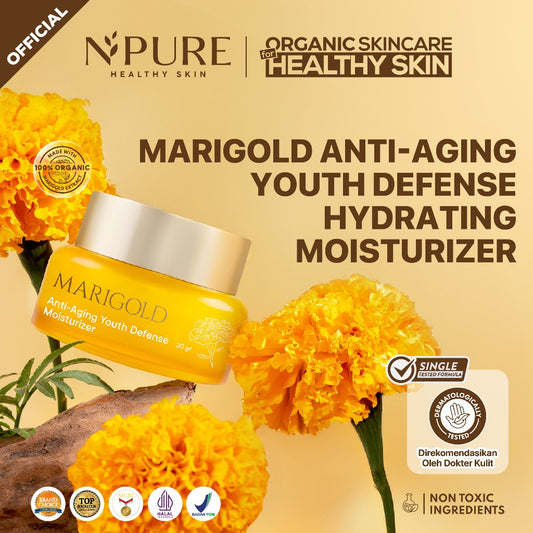 NPURE Marigold Anti-Aging Youth Defense Moisturizer/ Aging Cream / Flek Hitam / Pelembap Awet Muda