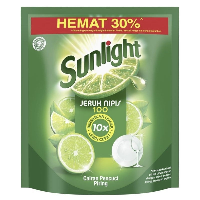Sunlight Sabun Cuci Piring Jeruk Nipis Refill 910 ml