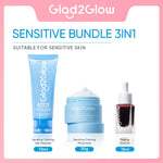 GLAD2GLOW Tremella Vita B5 Sensitive Calming Moisturizer | Gel Day & Night Cream Skincare g2g Pelembab Wajah Pemutih Wajah Mencerahkan g2glow official store