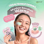 OVALE Real Clay Mask Sachet 10gr / Perfect Purifying Acne Prone / Masker Wajah Berubah Warna/HenecoBeauty