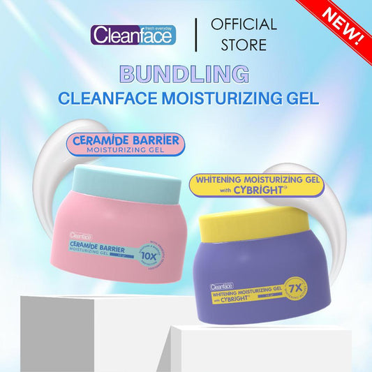 [BUNDLE ISI 2] Purbasari - Cleanface Moisturizing Gel Cybright - Ceramide / 10x Moisturizing dan Probiotic Technology / Cream memperkuat skin barrier/ flek hitam / mencerahkan kulit BPOM