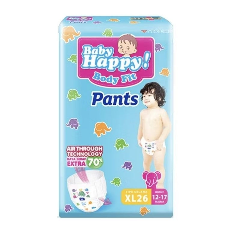Baby Happy Body Fit Pants Popok Celana Bayi XL 26 pcs