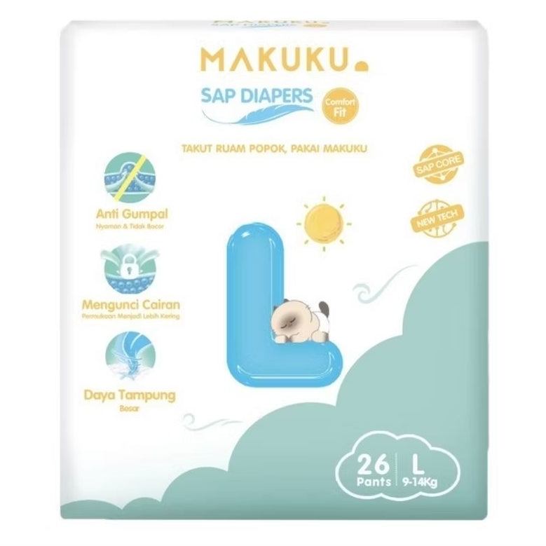 Makuku SAP Comfort Fit Popok Celana Pampers Bayi L 26 pcs