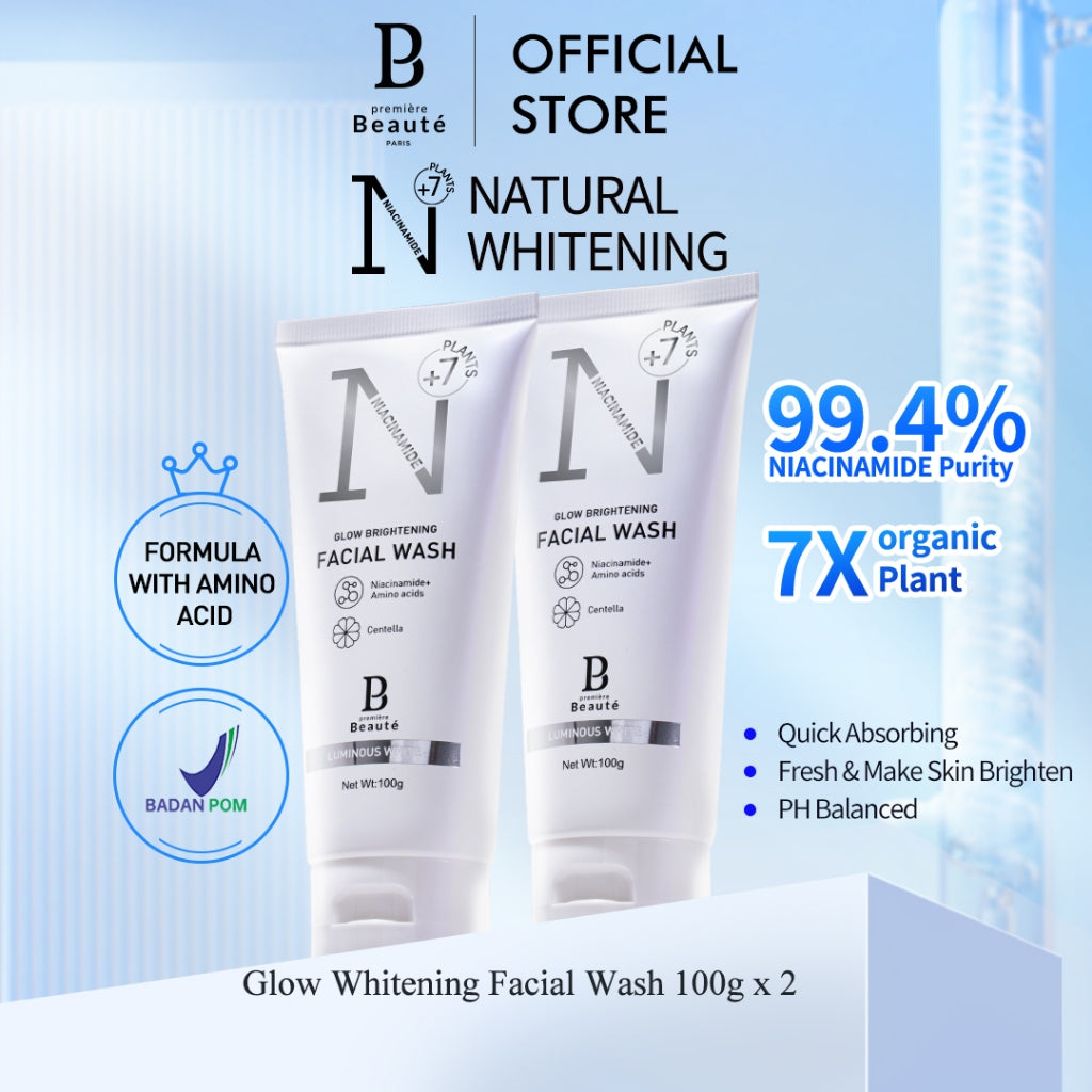 PREMIERE BEAUTE Facial Wash Niacinamide Centella  Luminous White Glow Brightening 100g Face Wash Amino acid Hyaluronic acid Blackhead Removal Calming Peeling Dark Spot cleanser