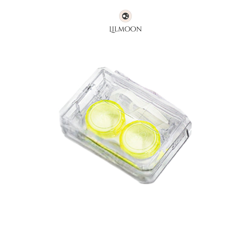 Lens Care Kit | Kotak Softlens | Wadah Lensa Kontak | Travel Kit Transparant Soflens | Case Softlen Bening + Jepitan