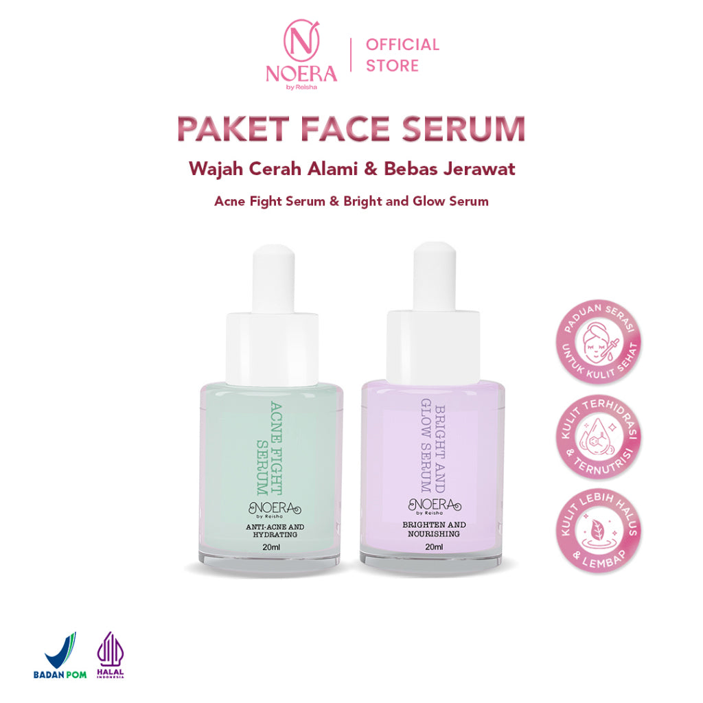 Noera Paket Face Serum | Acne Fight Serum & Bright and Glow Serum