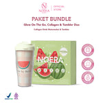 Noera Paket Collagen Drink Improved Formula + Tumbler Random | Minuman Kolagen Pencerah Kulit With L-Glutathione | Collagen Beauty Drink Untuk Kulit Cerah dan Glowing